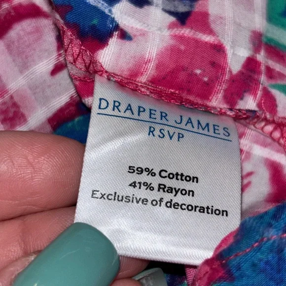 🌸💙 Draper James 💙🌸 Pink and Blue Floral Blouse Size (S) - Picture 8 of 10